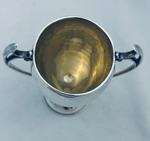 Load image into Gallery viewer, Mid-sized Art Deco English Sterling Trophy Cup, Joseph Gloster Ltd, Birmingham, 1927