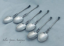 Load image into Gallery viewer, Set of European Teaspoons, English import marks, London, 1895