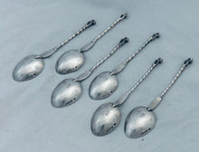 Load image into Gallery viewer, Set of European Teaspoons, English import marks, London, 1895