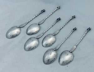 Set of European Teaspoons, English import marks, London, 1895