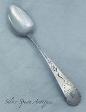 Load image into Gallery viewer, English Provincial Sterling Bright-Cut Table Spoon, Joseph Hicks, Exeter, c.1800