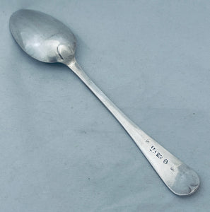 English Provincial Sterling Bright-Cut Table Spoon, Joseph Hicks, Exeter, c.1800