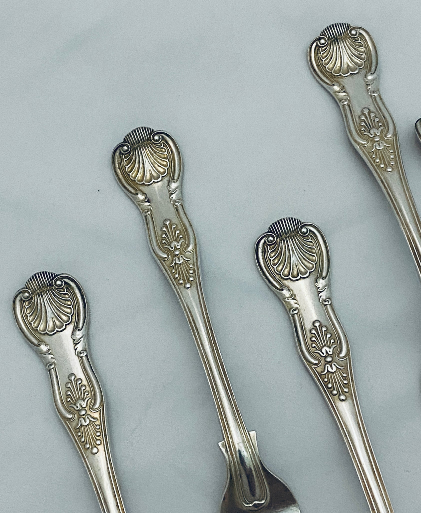 Good set of 6 English Sterling Kings Pattern Table Forks, London